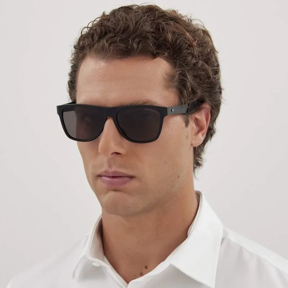 Montblanc Men Sunglasses Matte Black Grey Square MB0298S 001 BRAND NEW